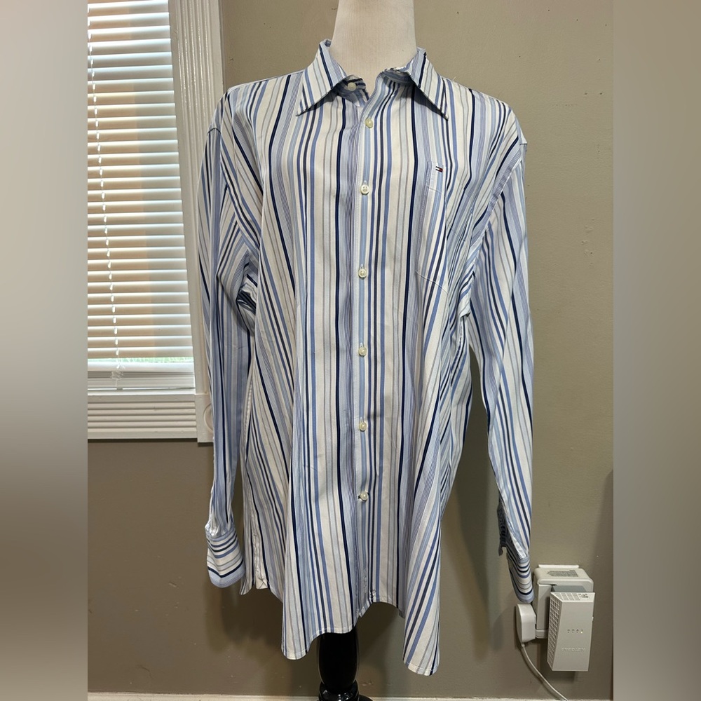 Tommy Hilfiger men’s extra large‎ custom fit long sleeve button up shirt